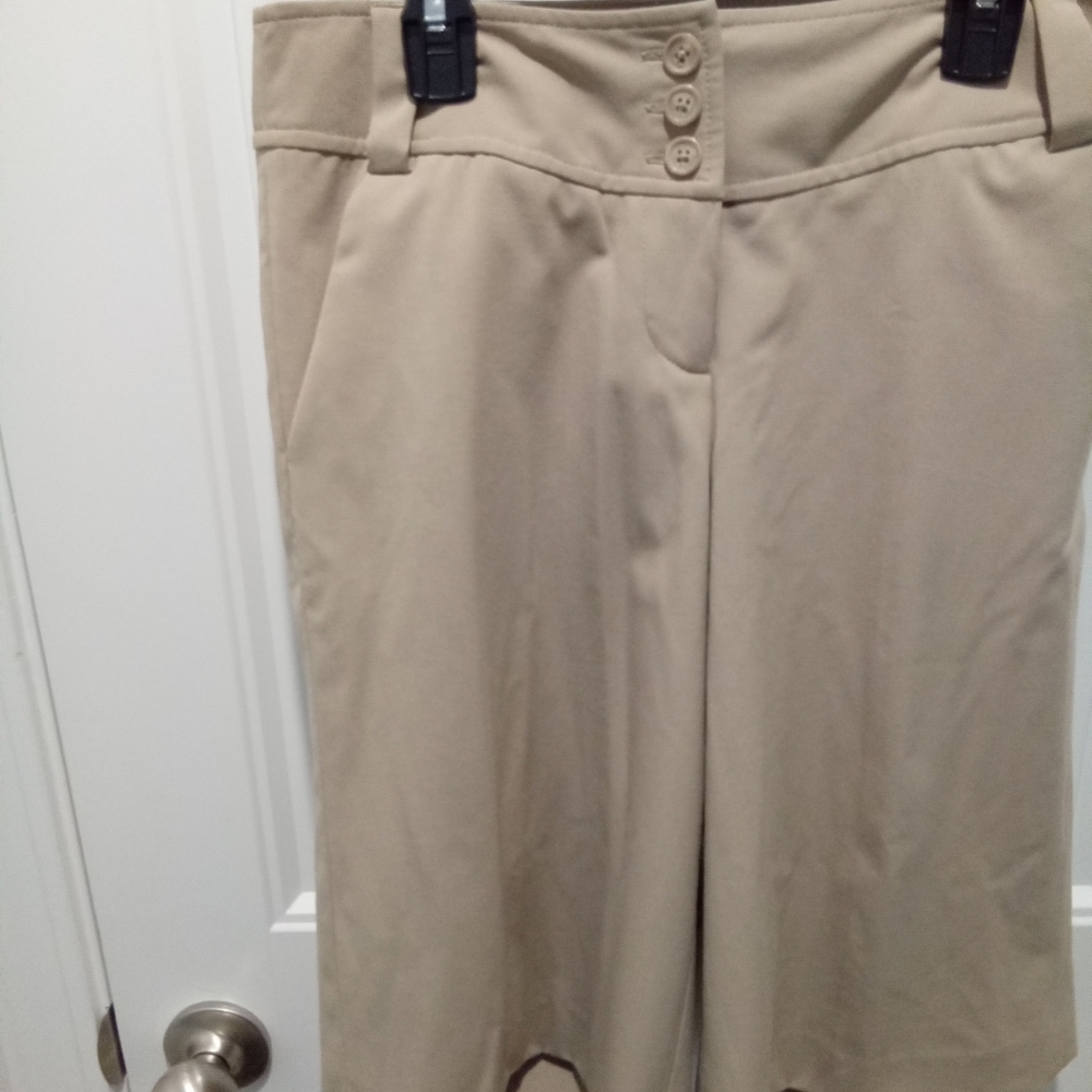 Ann Taylor Loft Petites Size 2 Beige Wide-Leg Culottes Business Casual